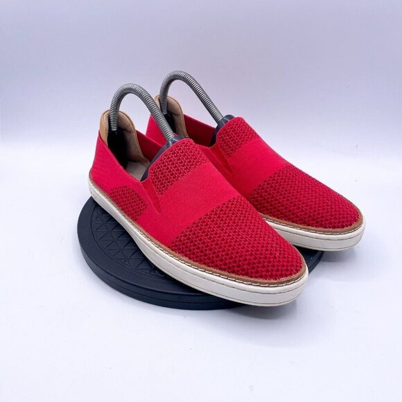 Ugg Sammy Chevron Shoes Women's 8.5 Red Slip On Sneaker Perforated Knit - Picture 10 of 10